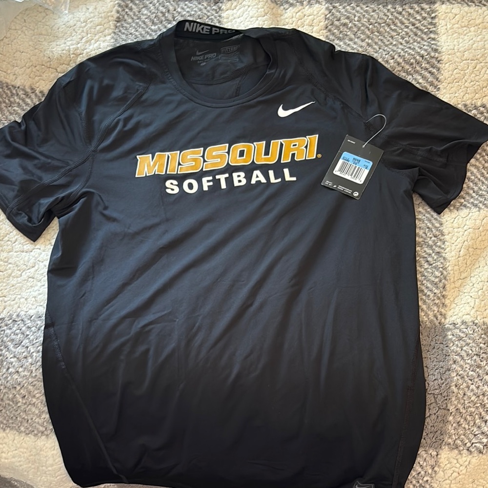 Nike Pro Fitted Missouri Softball Tee